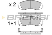 BP3336 Sada brzdových platničiek kotúčovej brzdy BREMSI