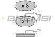 BP3338 Sada brzdových platničiek kotúčovej brzdy BREMSI