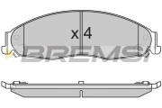 BP3344 Sada brzdových platničiek kotúčovej brzdy BREMSI
