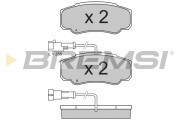 BP3357 Sada brzdových platničiek kotúčovej brzdy BREMSI