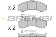 BP3361 Sada brzdových platničiek kotúčovej brzdy BREMSI