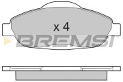 BP3364 Sada brzdových platničiek kotúčovej brzdy BREMSI