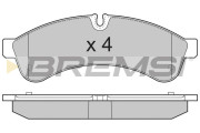 BP3365 Sada brzdových platničiek kotúčovej brzdy BREMSI