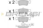 BP3372 Sada brzdových platničiek kotúčovej brzdy BREMSI