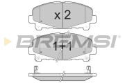 BP3373 Sada brzdových platničiek kotúčovej brzdy BREMSI