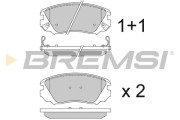 BP3376 Sada brzdových platničiek kotúčovej brzdy BREMSI