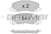 BP3378 Sada brzdových platničiek kotúčovej brzdy BREMSI