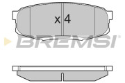 BP3382 Sada brzdových platničiek kotúčovej brzdy BREMSI
