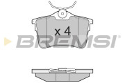 BP3386 Sada brzdových platničiek kotúčovej brzdy BREMSI