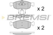 BP3391 Sada brzdových platničiek kotúčovej brzdy BREMSI