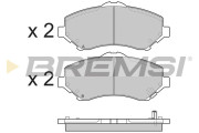 BP3396 Sada brzdových platničiek kotúčovej brzdy BREMSI