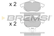 BP3402 Sada brzdových platničiek kotúčovej brzdy BREMSI