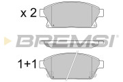 BP3405 Sada brzdových platničiek kotúčovej brzdy BREMSI