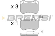 BP3412 Sada brzdových platničiek kotúčovej brzdy BREMSI