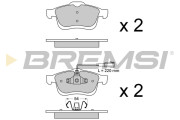 BP3413 Sada brzdových platničiek kotúčovej brzdy BREMSI
