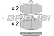 BP3418 Sada brzdových platničiek kotúčovej brzdy BREMSI