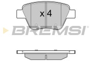 BP3429 Sada brzdových platničiek kotúčovej brzdy BREMSI