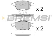 BP3430 Sada brzdových platničiek kotúčovej brzdy BREMSI