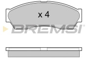 BP3434 Sada brzdových platničiek kotúčovej brzdy BREMSI