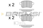 BP3438 Sada brzdových platničiek kotúčovej brzdy BREMSI