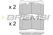 BP3444 Sada brzdových platničiek kotúčovej brzdy BREMSI