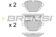 BP3449 Sada brzdových platničiek kotúčovej brzdy BREMSI