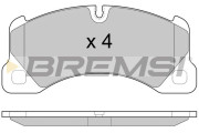 BP3457 Sada brzdových platničiek kotúčovej brzdy BREMSI