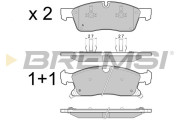 BP3460 Sada brzdových platničiek kotúčovej brzdy BREMSI