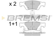 BP3461 Sada brzdových platničiek kotúčovej brzdy BREMSI