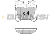 BP3463 Sada brzdových platničiek kotúčovej brzdy BREMSI