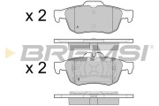 BP3468 Sada brzdových platničiek kotúčovej brzdy BREMSI