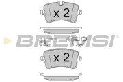 BP3493 Sada brzdových platničiek kotúčovej brzdy BREMSI
