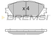BP3498 Sada brzdových platničiek kotúčovej brzdy BREMSI