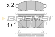 BP3501 Sada brzdových platničiek kotúčovej brzdy BREMSI