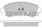 BP3504 Sada brzdových platničiek kotúčovej brzdy BREMSI