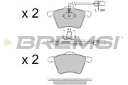 BP3506 Sada brzdových platničiek kotúčovej brzdy BREMSI