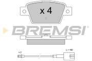 BP3511 Sada brzdových platničiek kotúčovej brzdy BREMSI