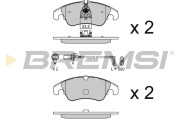 BP3515 Sada brzdových platničiek kotúčovej brzdy BREMSI