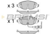 BP3516 Sada brzdových platničiek kotúčovej brzdy BREMSI