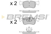 BP3520 Sada brzdových platničiek kotúčovej brzdy BREMSI