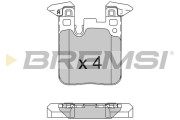 BP3521 Sada brzdových platničiek kotúčovej brzdy BREMSI