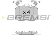 BP3522 Sada brzdových platničiek kotúčovej brzdy BREMSI