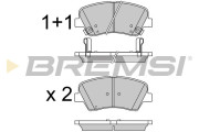 BP3529 Sada brzdových platničiek kotúčovej brzdy BREMSI