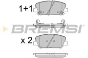 BP3531 Sada brzdových platničiek kotúčovej brzdy BREMSI