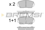 BP3532 Sada brzdových platničiek kotúčovej brzdy BREMSI