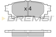 BP3534 Sada brzdových platničiek kotúčovej brzdy BREMSI