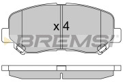 BP3535 Sada brzdových platničiek kotúčovej brzdy BREMSI