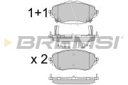BP3537 Sada brzdových platničiek kotúčovej brzdy BREMSI