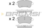 BP3539 Sada brzdových platničiek kotúčovej brzdy BREMSI