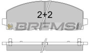 BP3543 Sada brzdových platničiek kotúčovej brzdy BREMSI